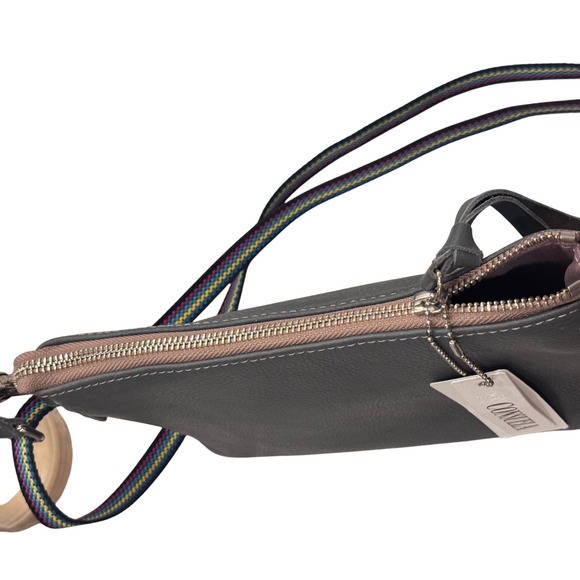 Consuela Midtown Keanu Gray Leather Crossbody Bag  NWT 9x6.25x2.5 - Picture 12 of 16
